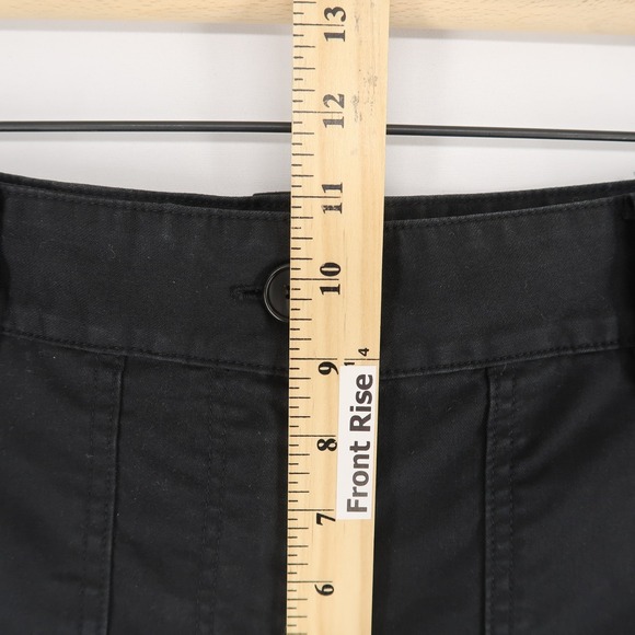 ALC Brayden Pants Womens 6 Black High Rise Straight Leg Cotton Twill Utility - Picture 5 of 10
